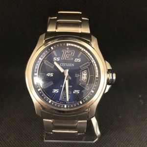 Citizen Men's Watch Eco-Drive Blue Dial Date